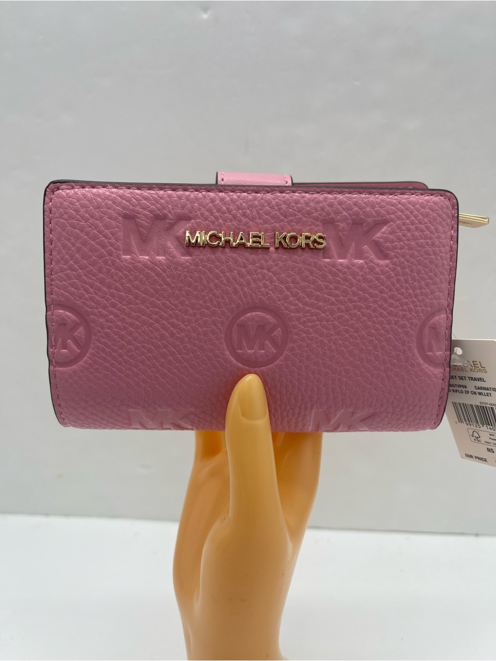 MICHAEL KORS Jet Set Travel Medium MK Logo Debossed Bifold Wallet
Carnation
NWT - Picture 11 of 16